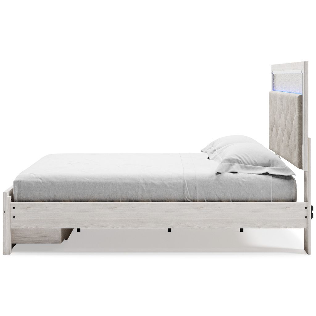 Altyra White King/California King Upholstered Panel Headboard Only B264058
