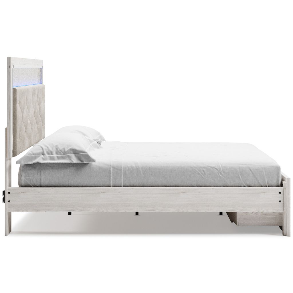 Altyra White King/California King Upholstered Panel Headboard Only B264058