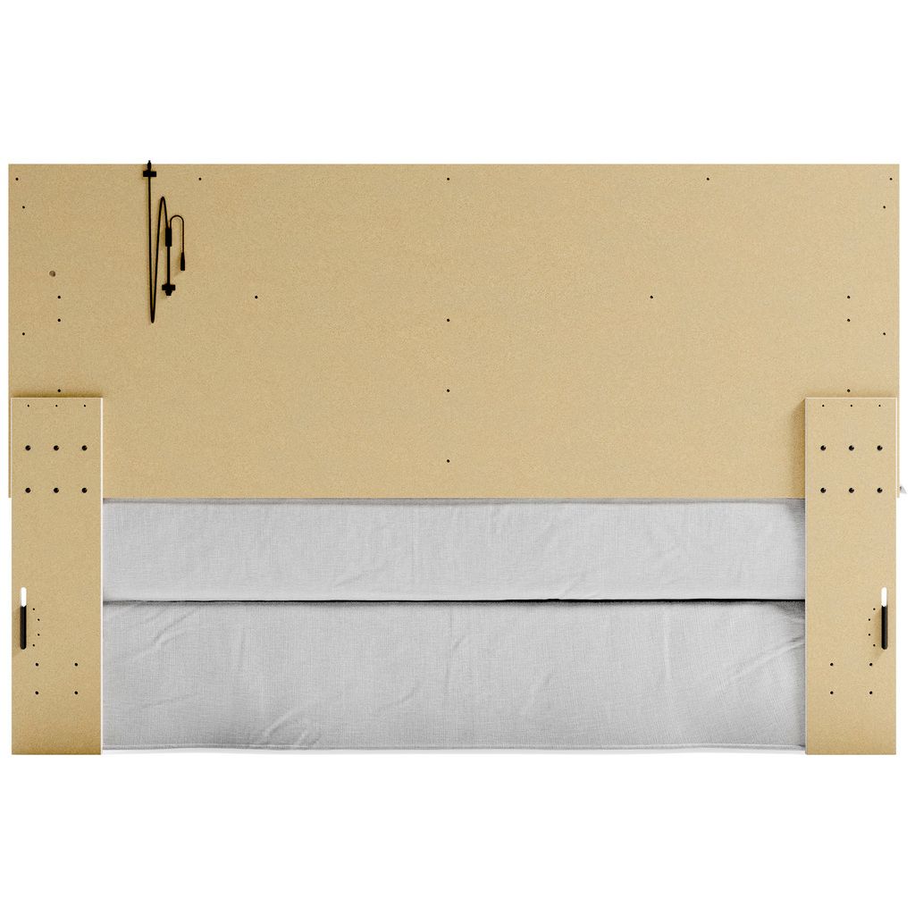 Altyra White King/California King Upholstered Panel Headboard Only B264058