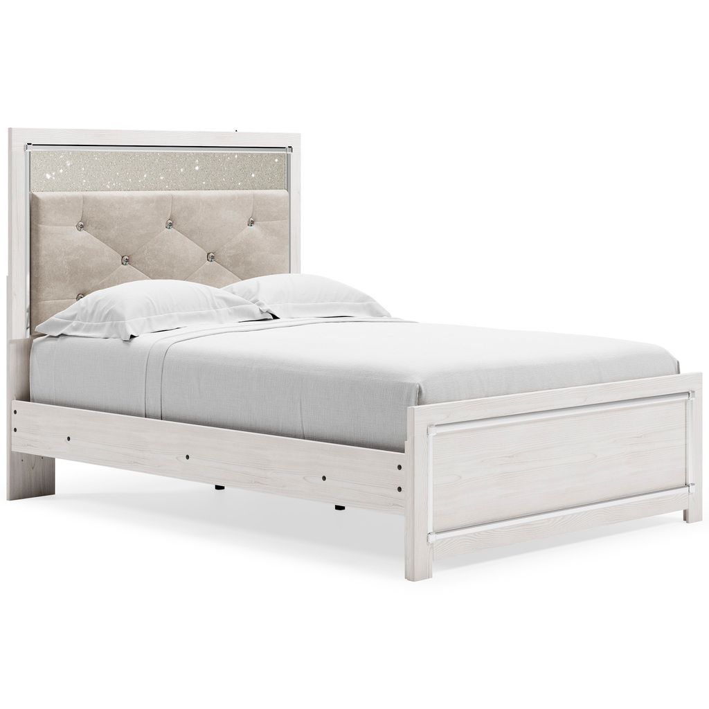 Altyra White Full Upholstered Panel Headboard Only B264087