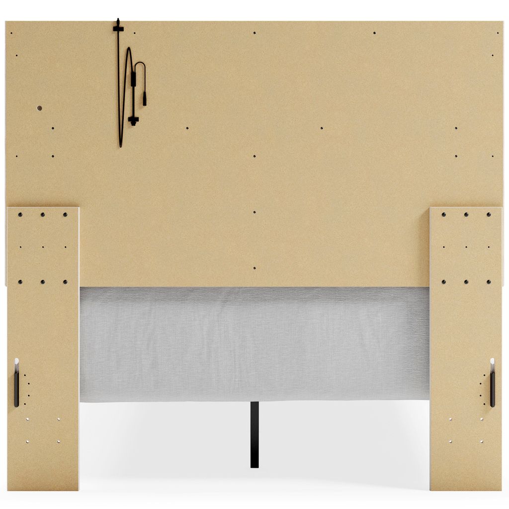 Altyra White Full Upholstered Panel Headboard Only B264087