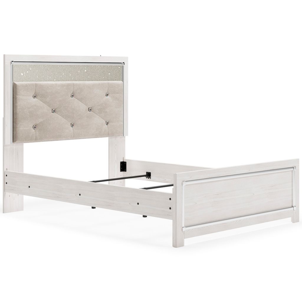 Altyra White Full Upholstered Panel Headboard Only B264087