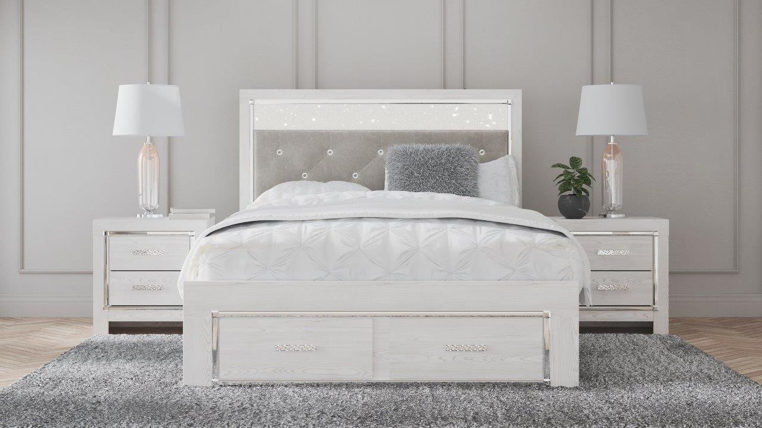 Altyra White Two Drawer Night Stand B264092