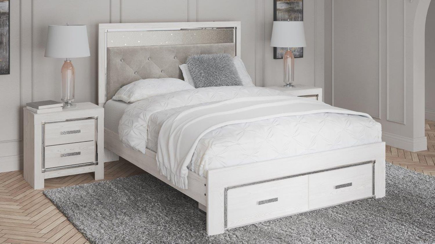 Altyra White Two Drawer Night Stand B264092