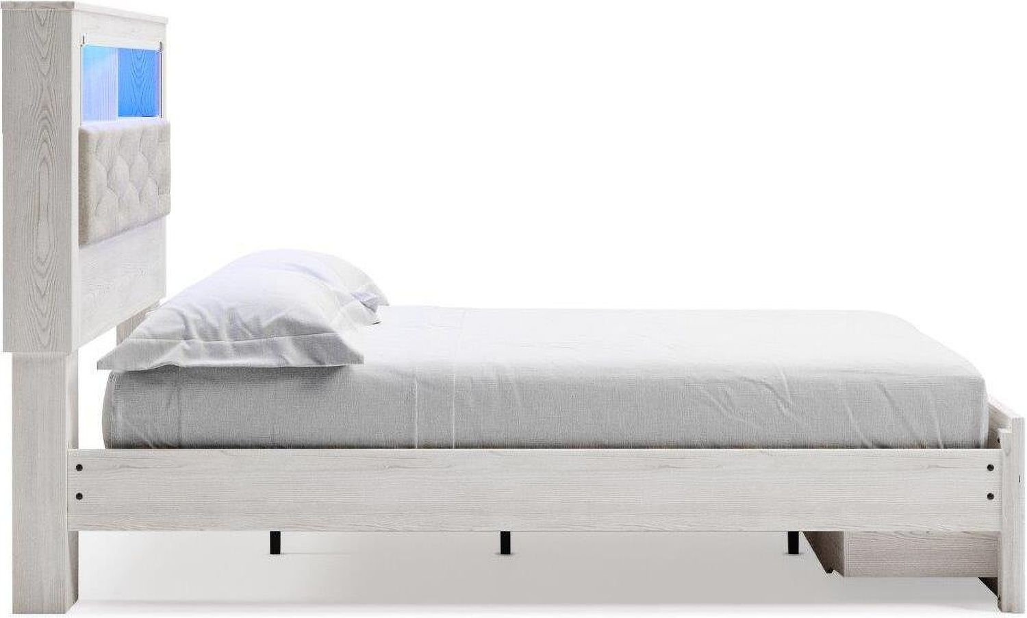 Altyra White Queen Panel Bookcase Storage Bed B2640B19