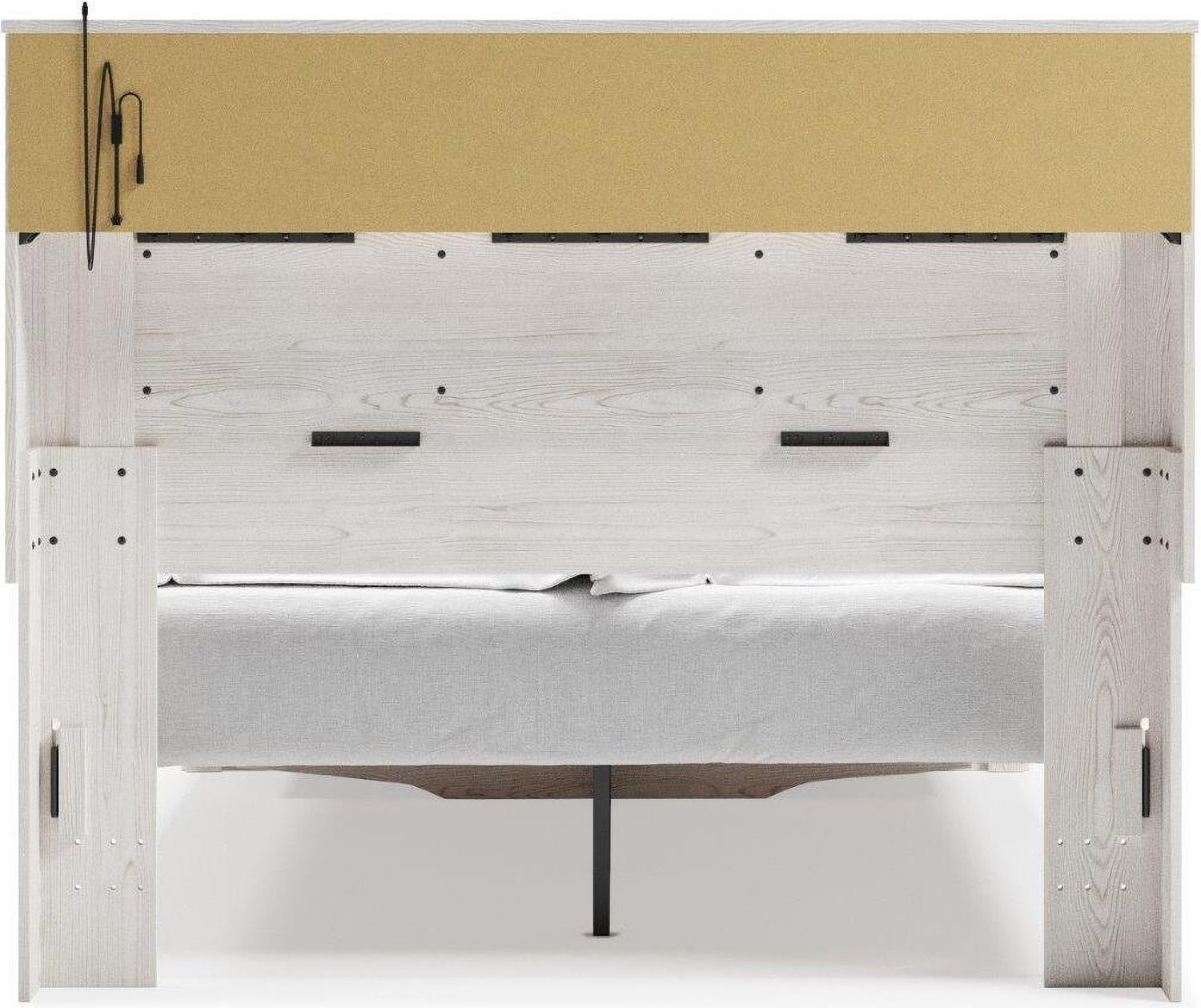 Altyra White Queen Panel Bookcase Storage Bed B2640B19