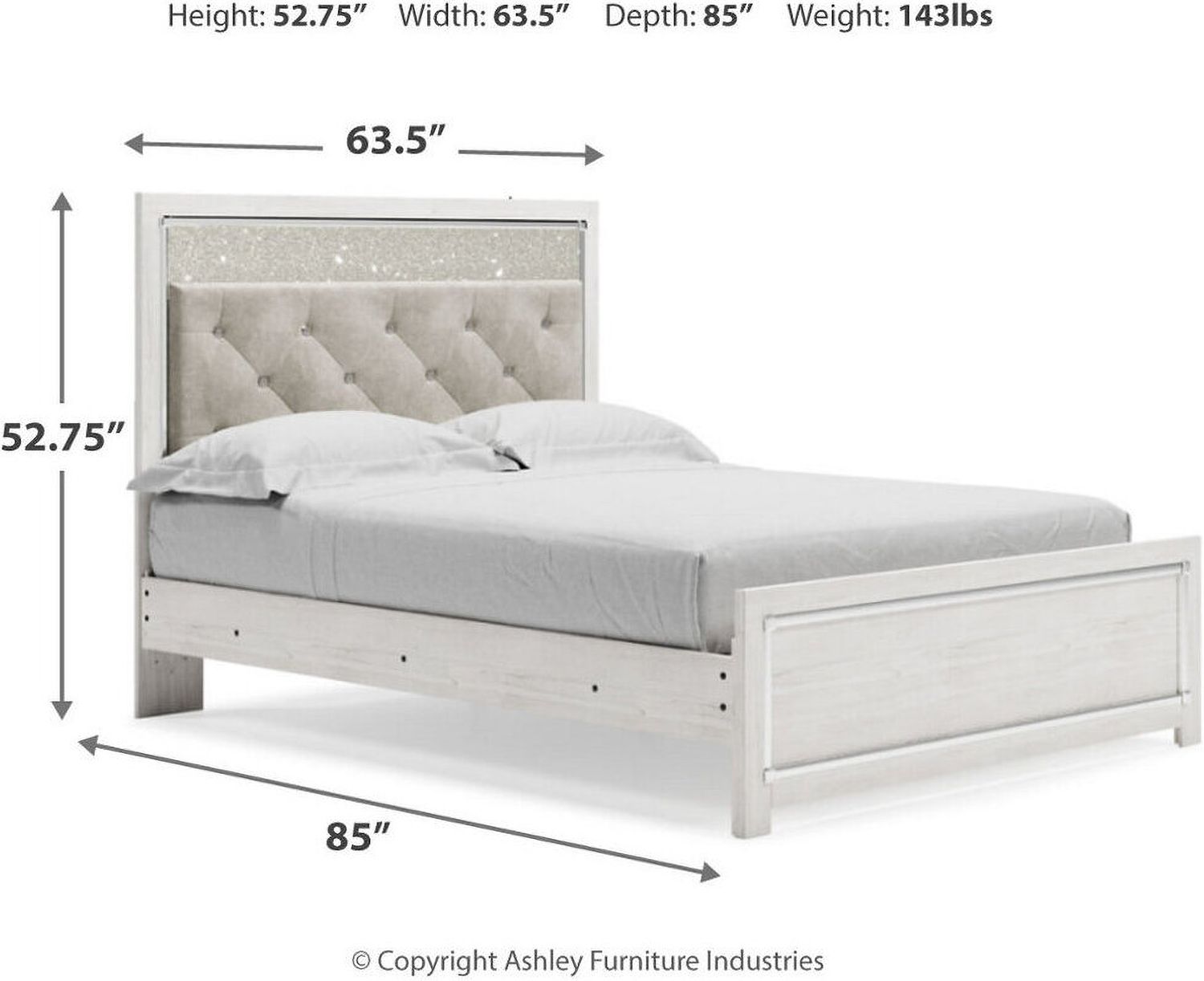 Altyra White Queen Panel Bed B2640B2