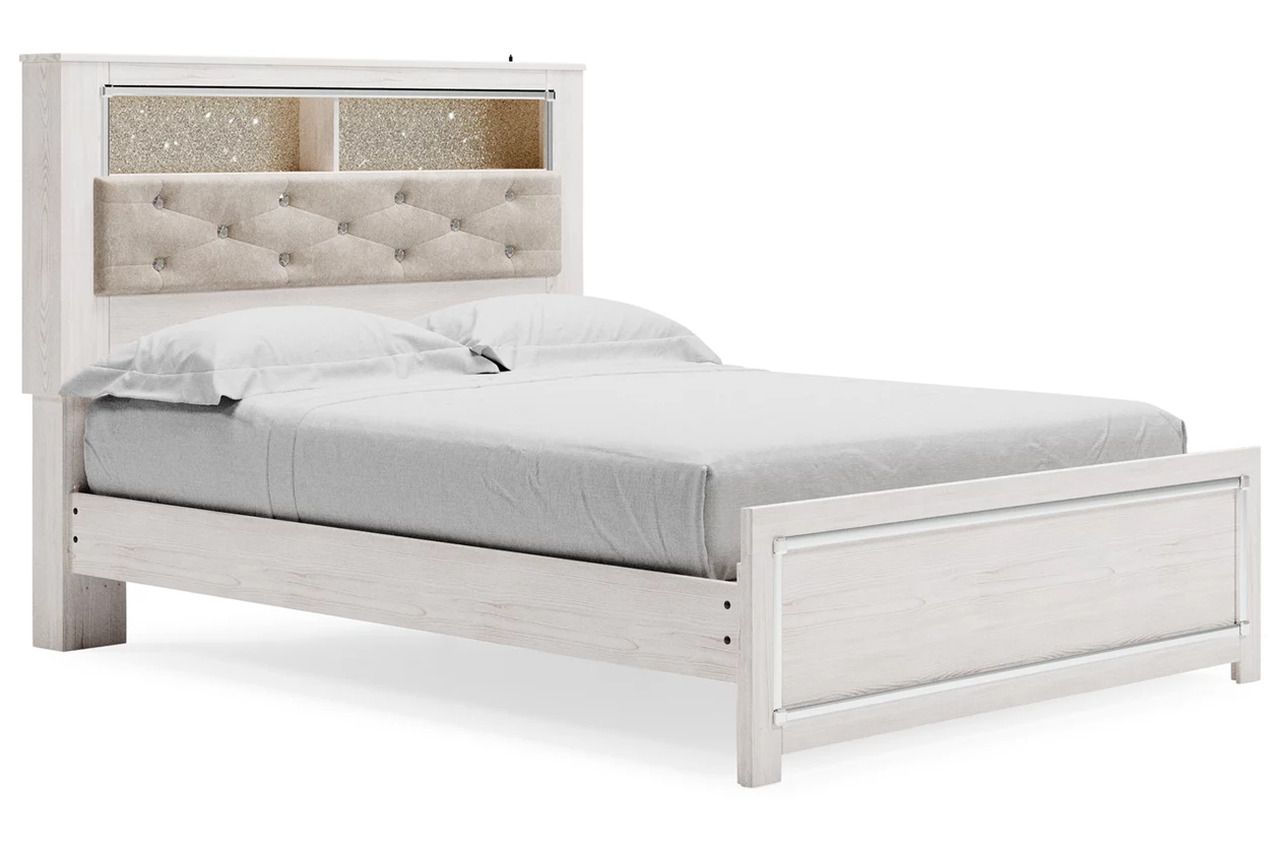 Altyra Queen Panel Bookcase Bed In White B2640B20