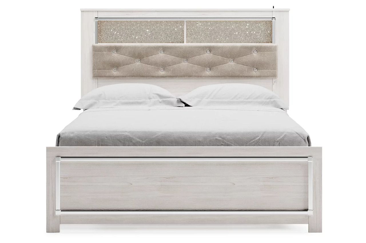 Altyra Queen Panel Bookcase Bed In White B2640B20