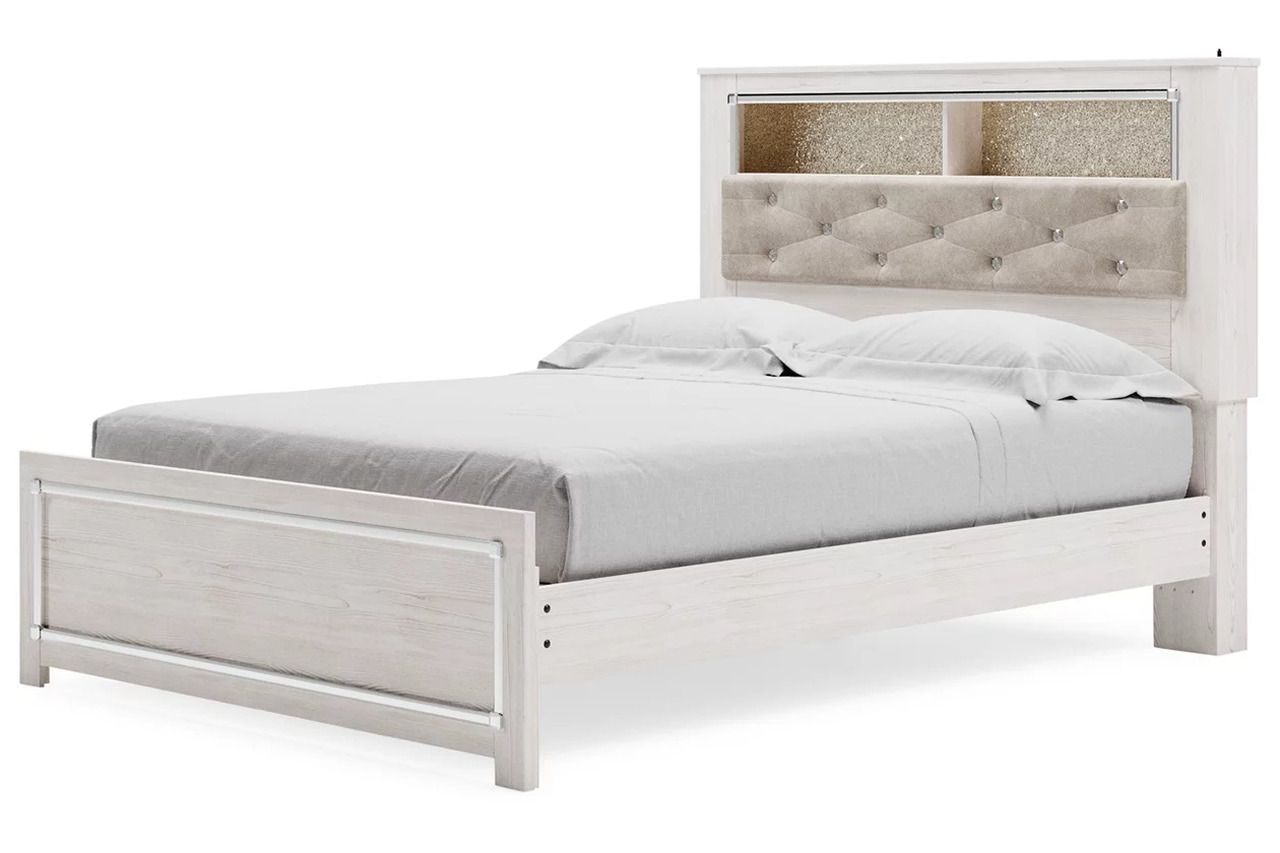 Altyra Queen Panel Bookcase Bed In White B2640B20
