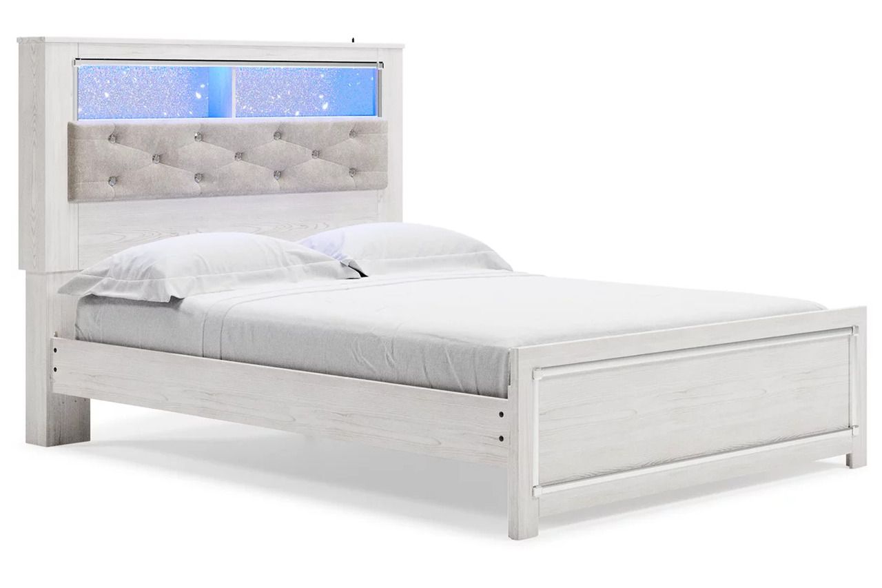 Altyra Queen Panel Bookcase Bed In White B2640B20