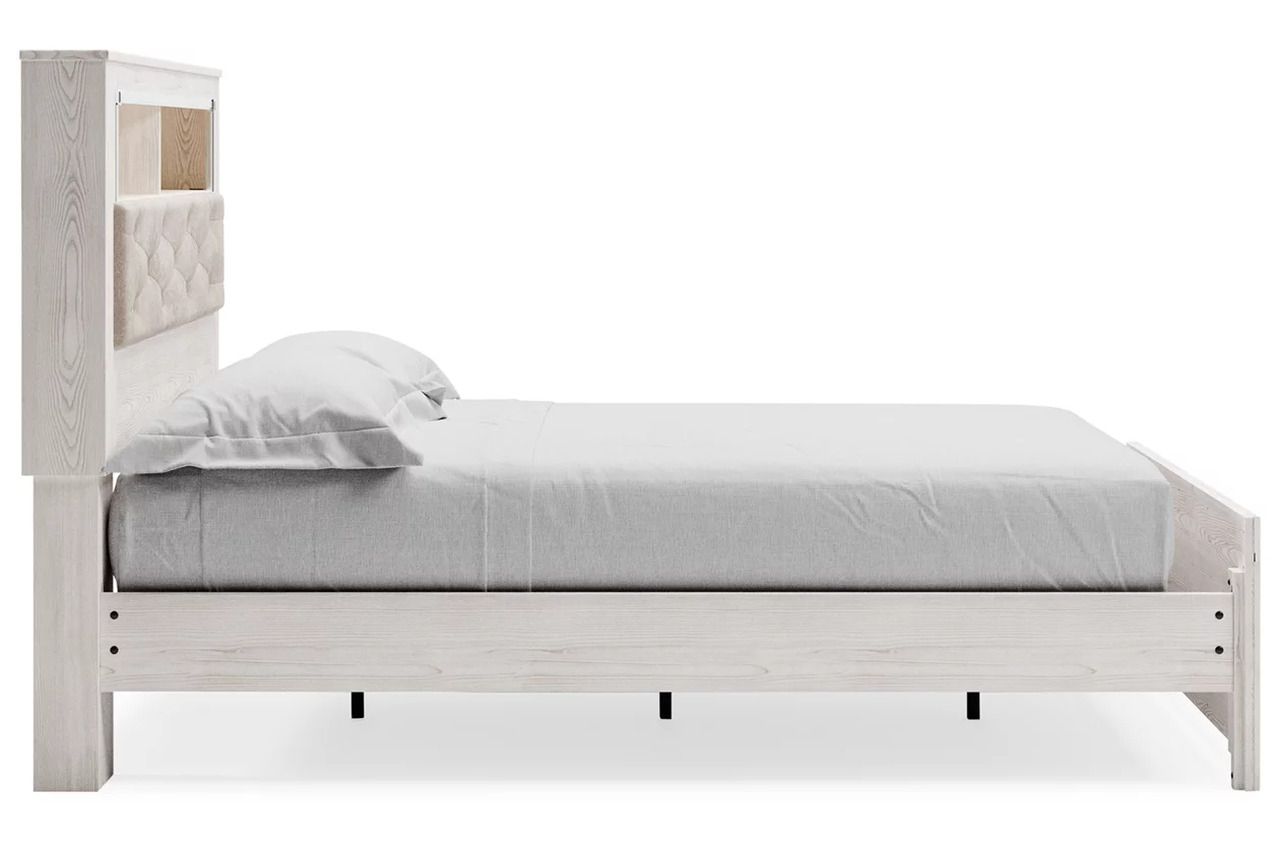 Altyra Queen Panel Bookcase Bed In White B2640B20