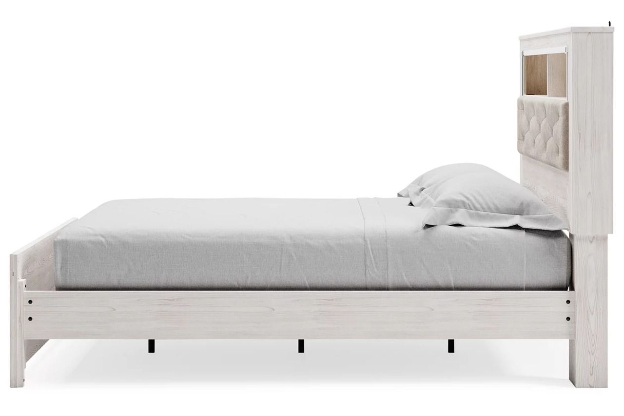 Altyra Queen Panel Bookcase Bed In White B2640B20