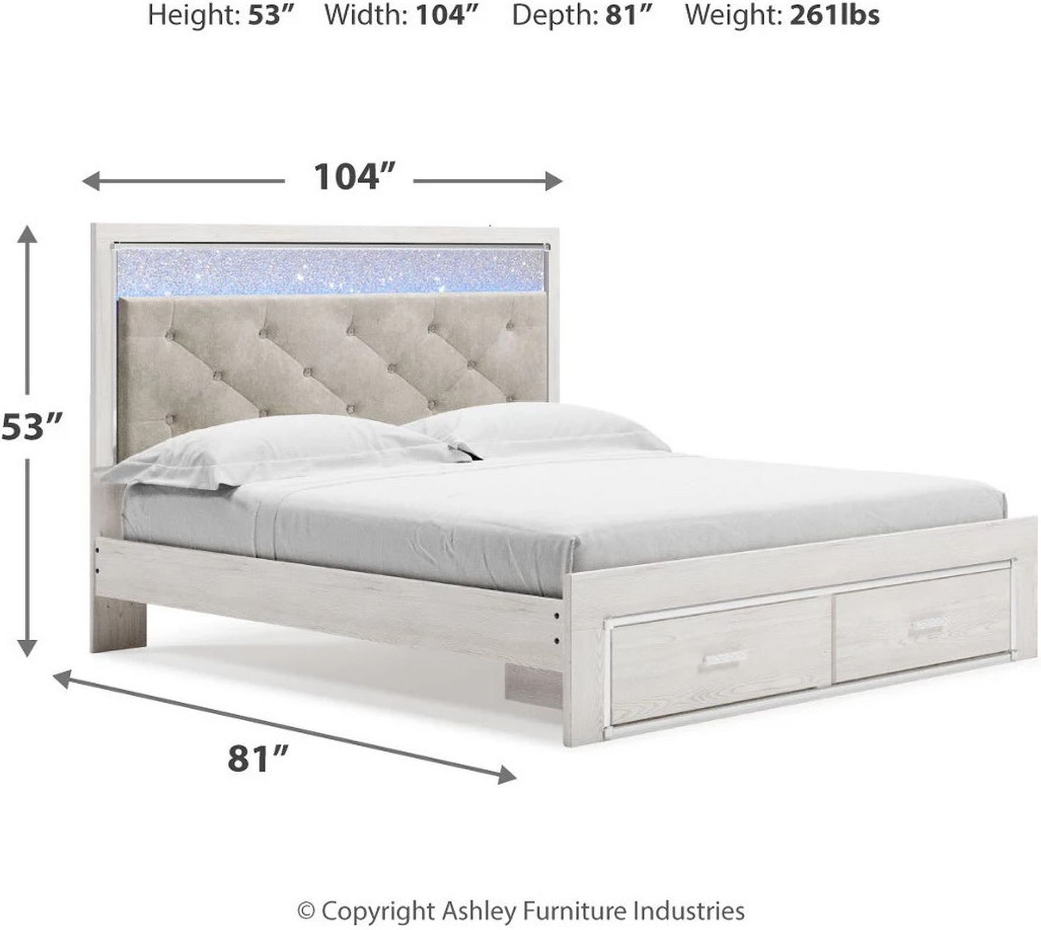 Altyra White King Storage Panel Bed B2640B29