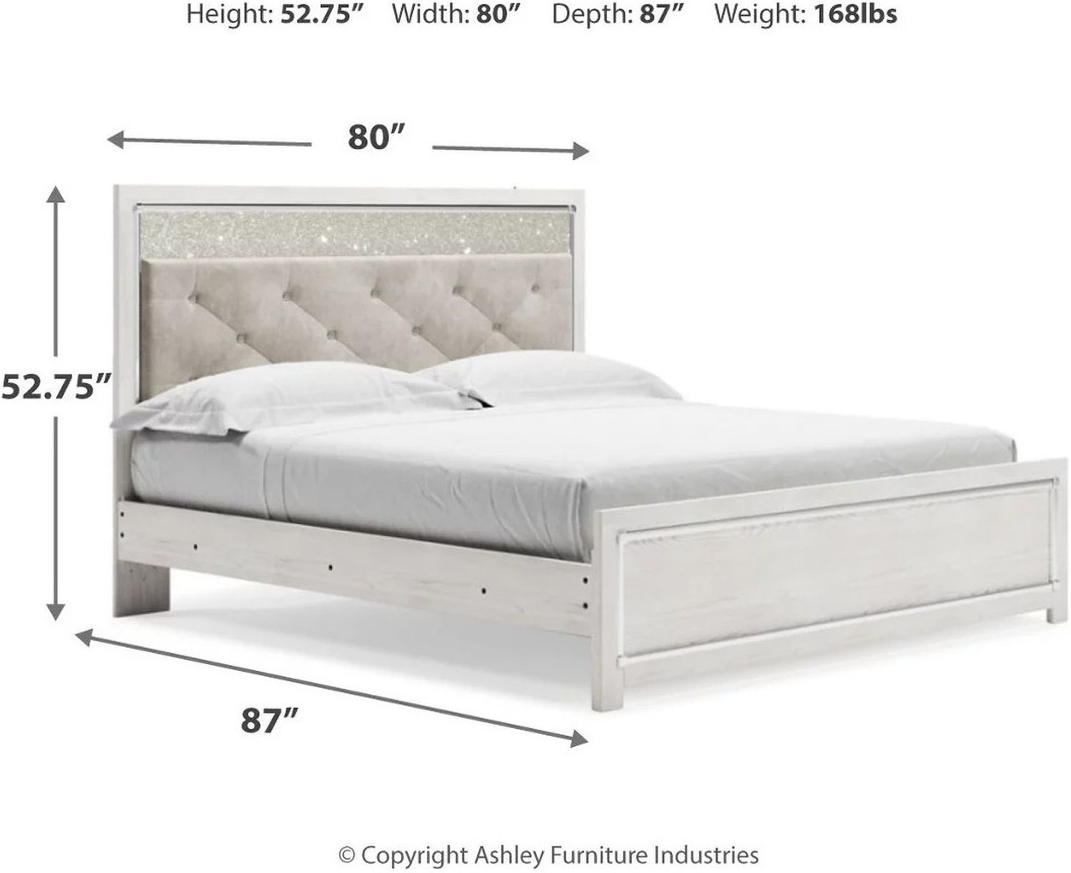 Altyra White King Panel Bed B2640B3