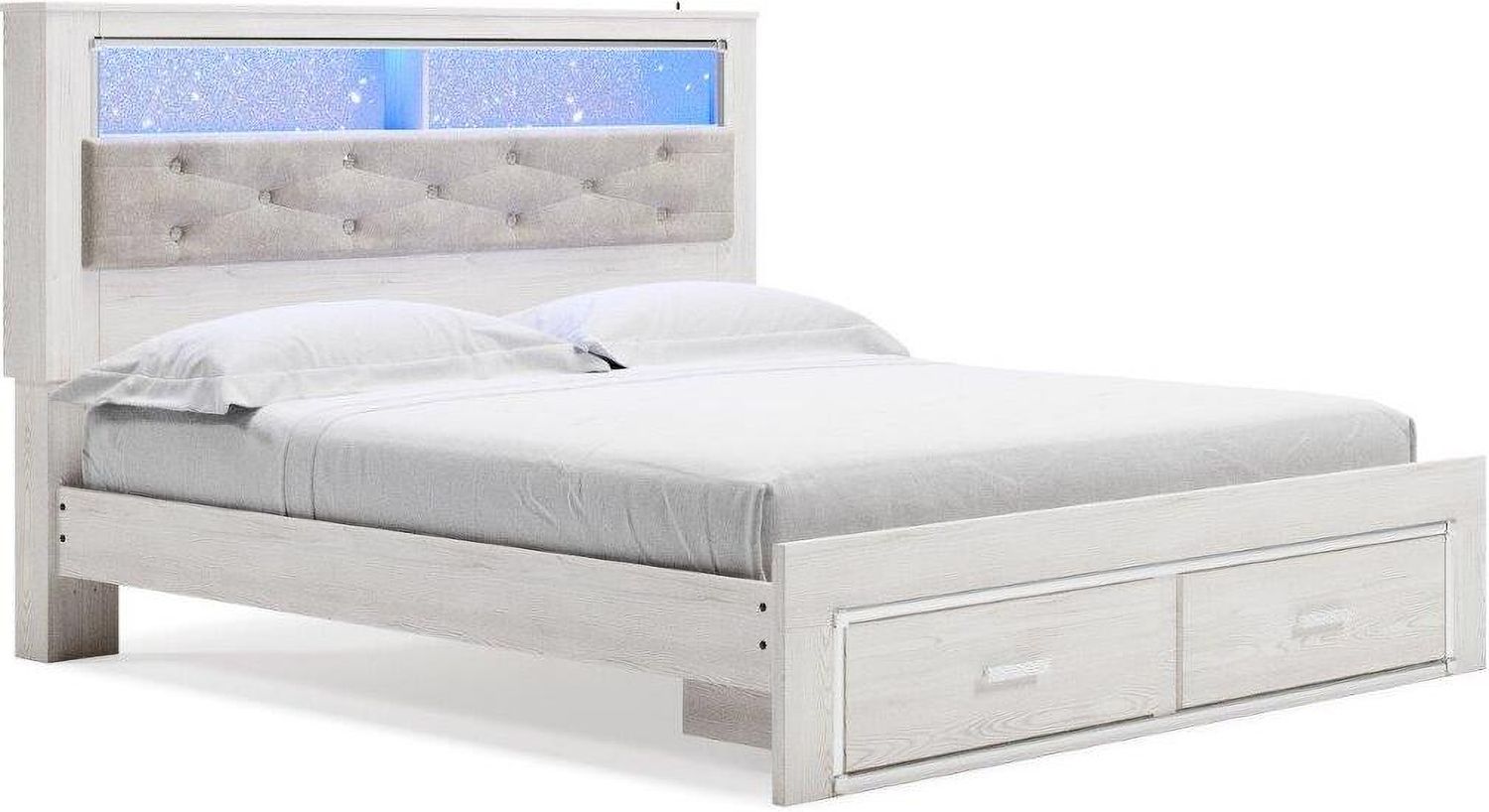Altyra White King Panel Bookcase Storage Bed B2640B30