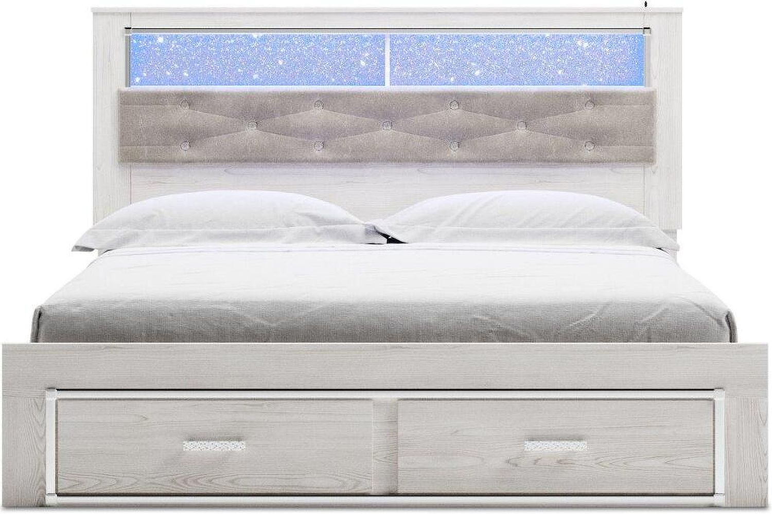 Altyra White King Panel Bookcase Storage Bed B2640B30