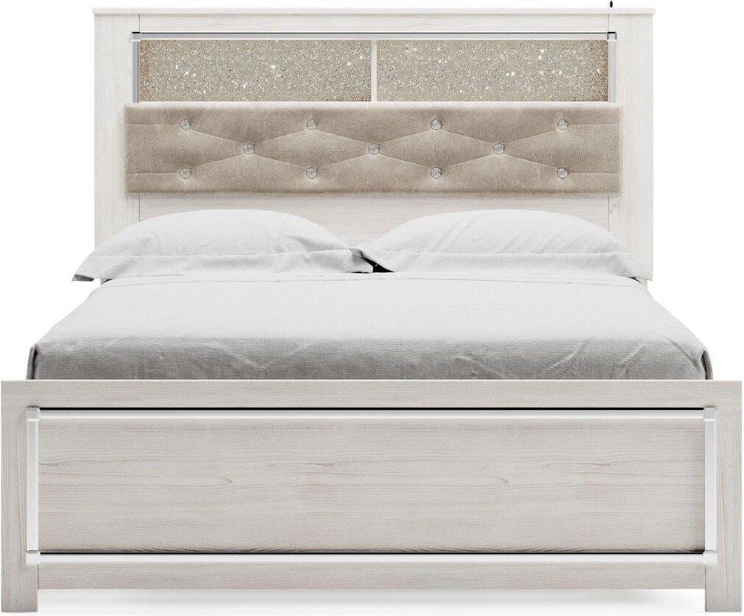 Altyra White Queen Panel Bookcase Bed B2640B4