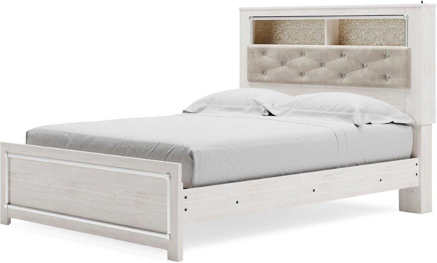 Altyra White Queen Panel Bookcase Bed B2640B4