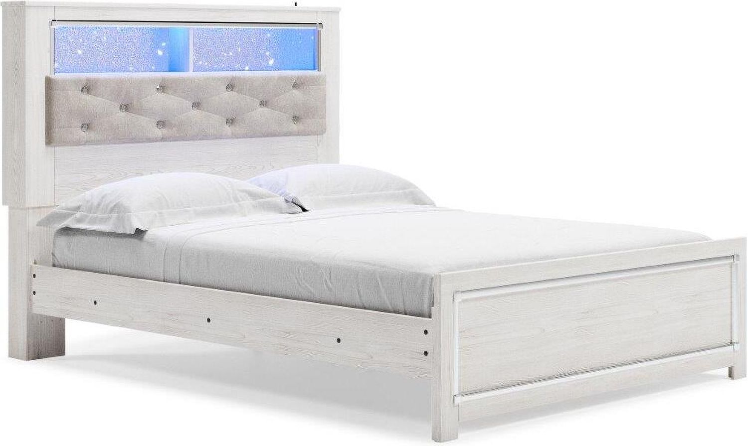 Altyra White Queen Panel Bookcase Bed B2640B4