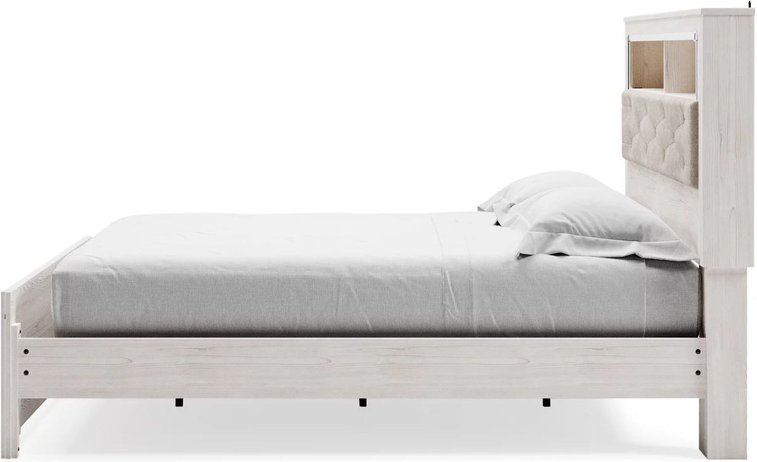 Altyra King Panel Bookcase Bed In White B2640B51
