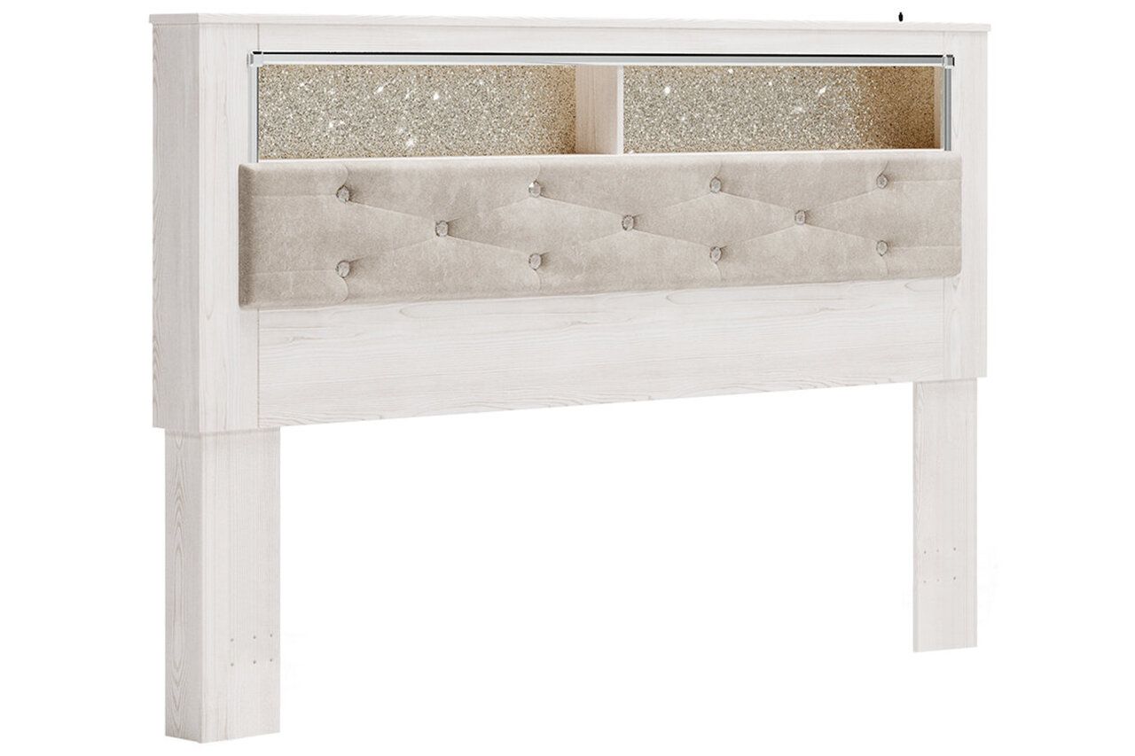 Altyra King Panel Bookcase Bed In White B2640B51