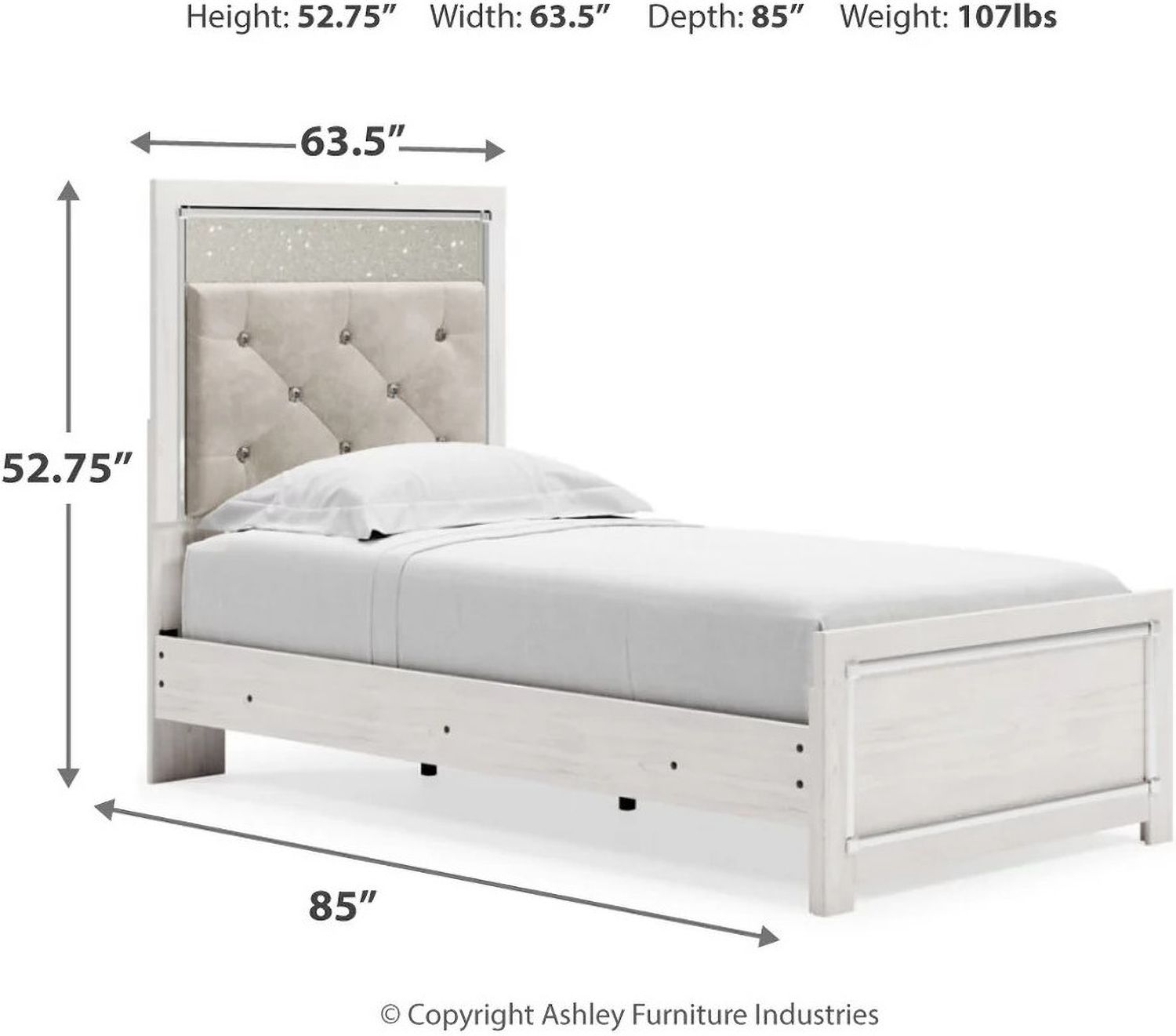 Altyra White Twin Panel Bed B2640B6