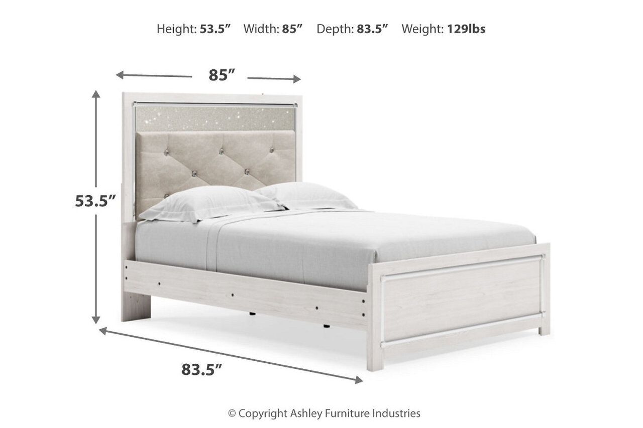 Altyra White Full Panel Bed B2640B8