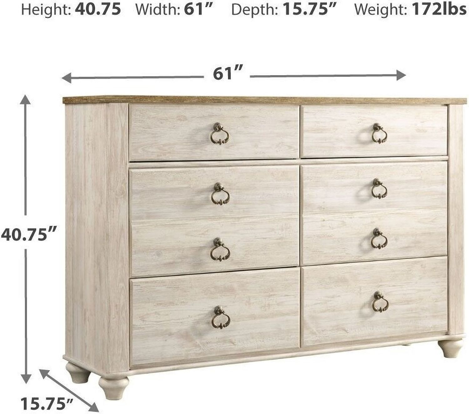 Willowton Two-tone Dresser B26731