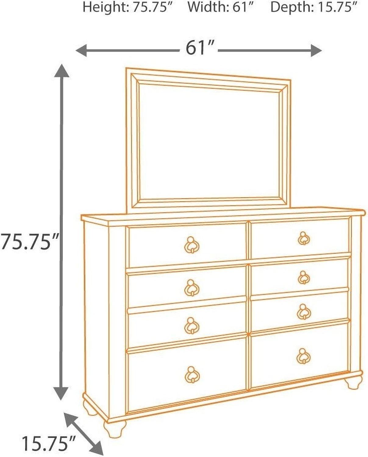 Willowton Two-tone Dresser B26731