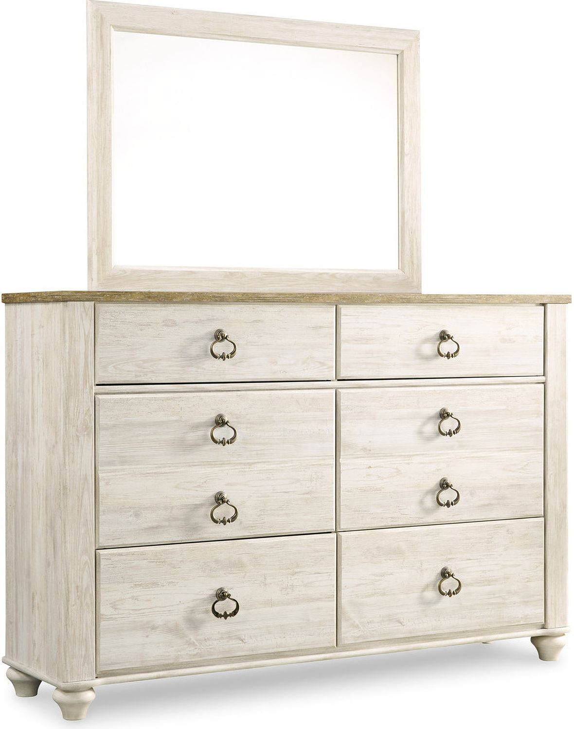 Willowton Whitewash Bedroom Mirror B26736