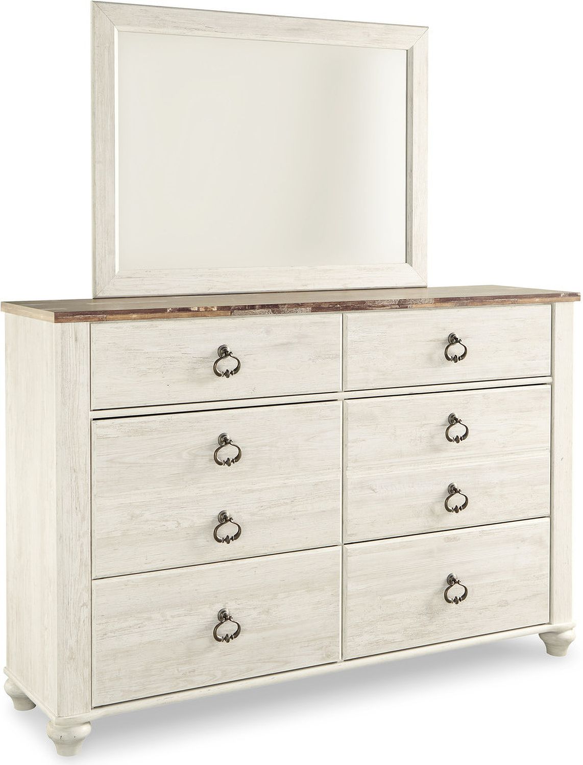 Willowton Whitewash Bedroom Mirror B26736