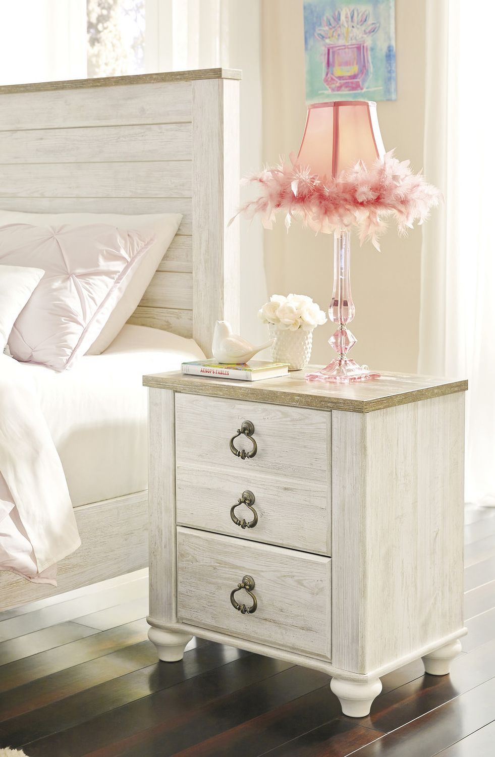 Willowton 2 Drawer Nightstand B26792