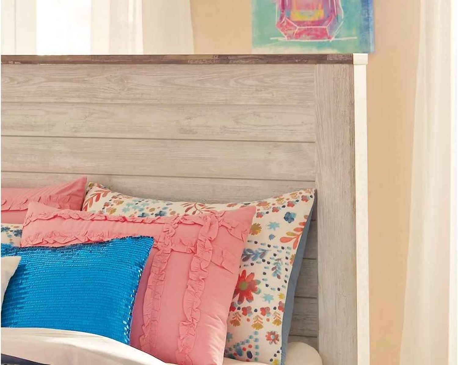 Willowton Whitewash Twin Panel Bed B267B15