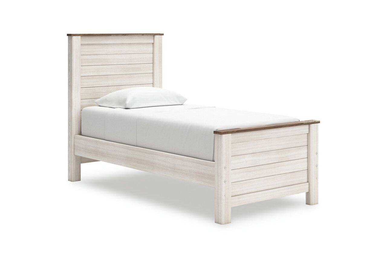 Willowton Whitewash Twin Panel Bed B267B15
