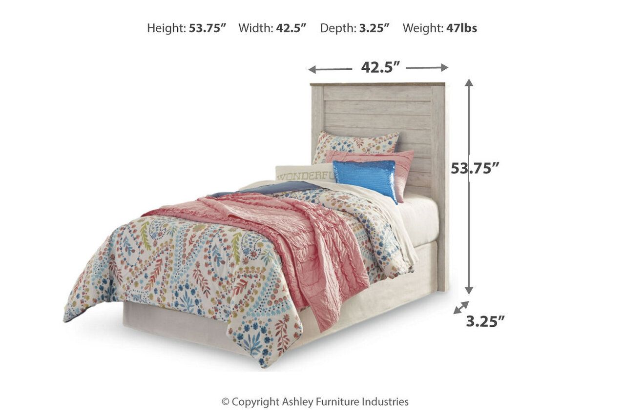 Willowton Whitewash Twin Panel Bed B267B15