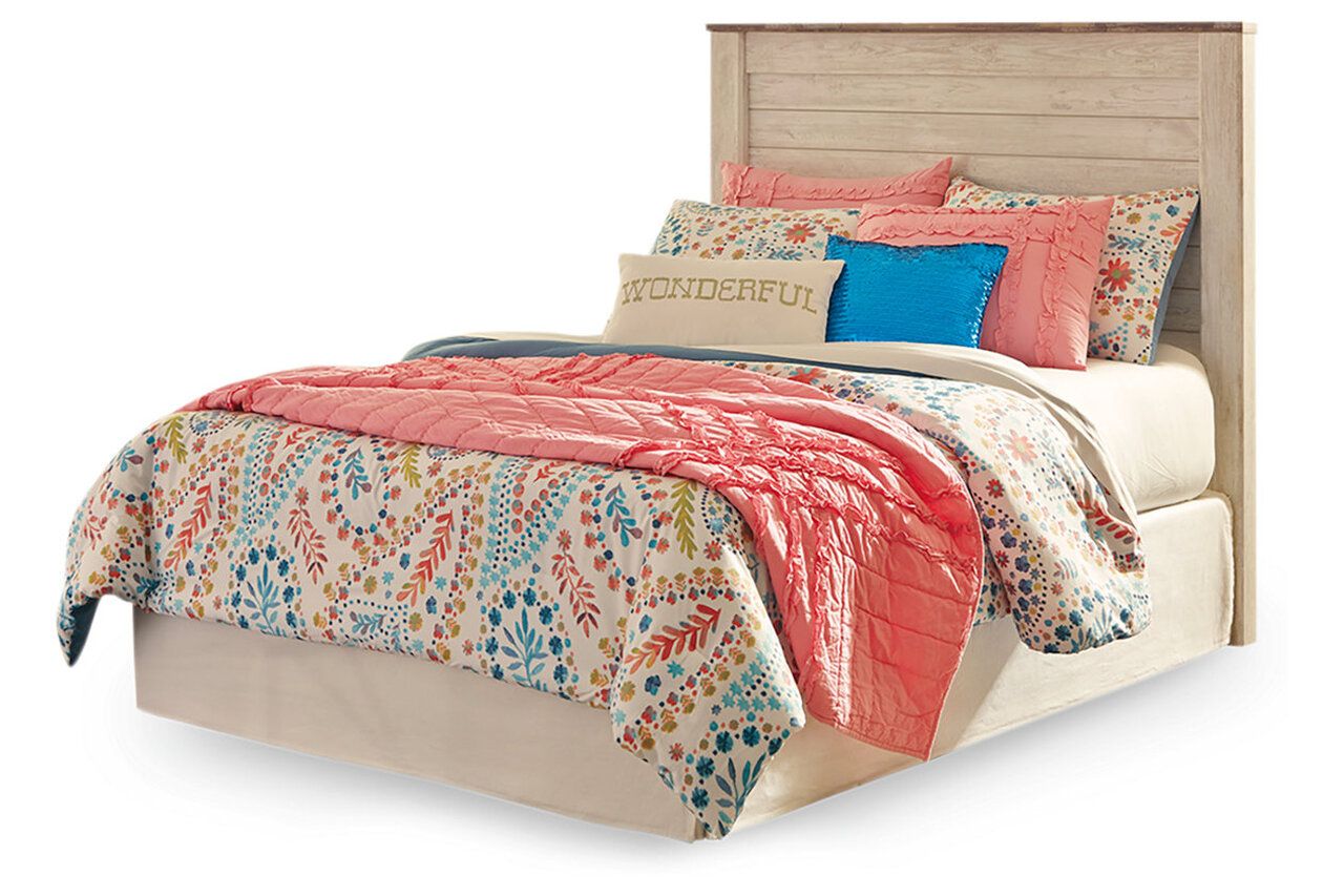 Willowton Whitewash Full Panel Bed B267B17