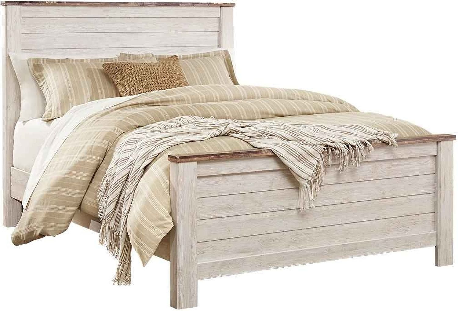 Willowton Whitewash Queen Panel Bed B267B8