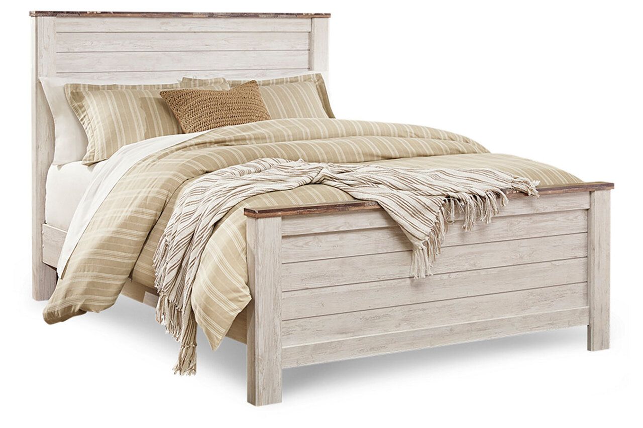 Willowton Whitewash Queen Panel Bed B267B8