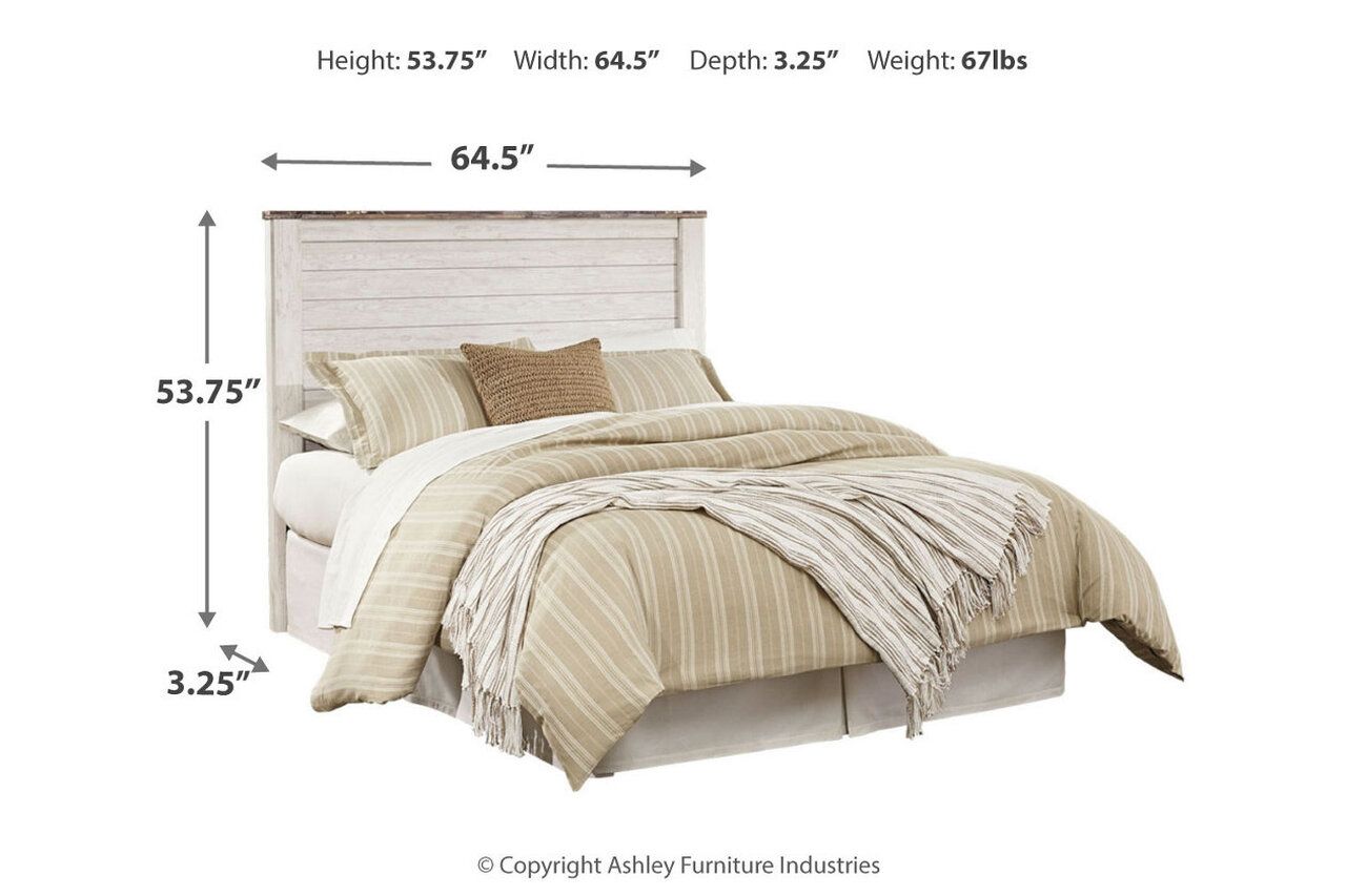 Willowton Whitewash Queen Panel Bed B267B8