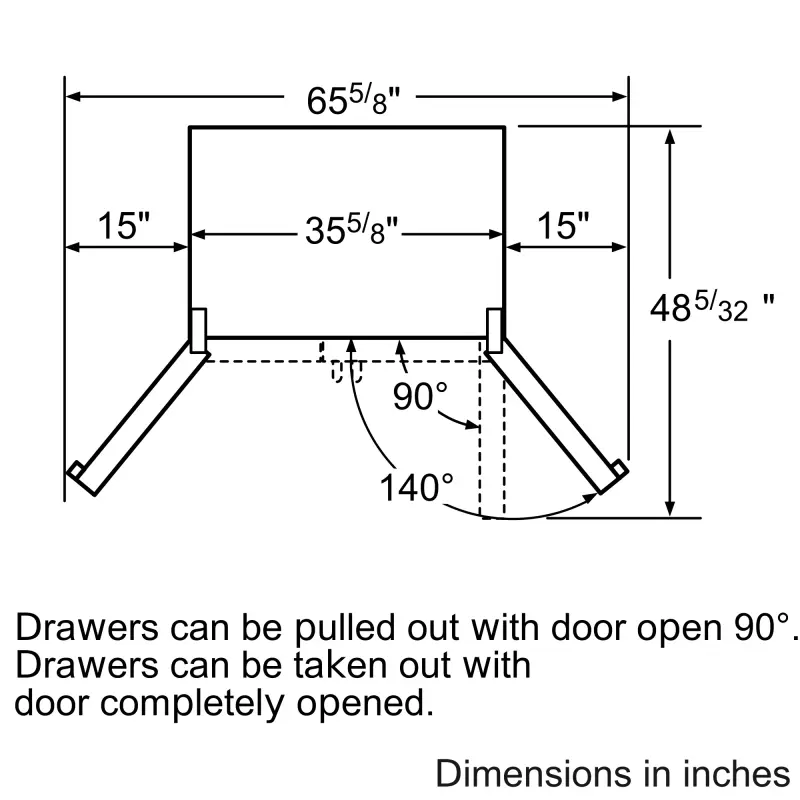 800 Series French Door Bottom Mount Refrigerator36'' B26FT50SNS