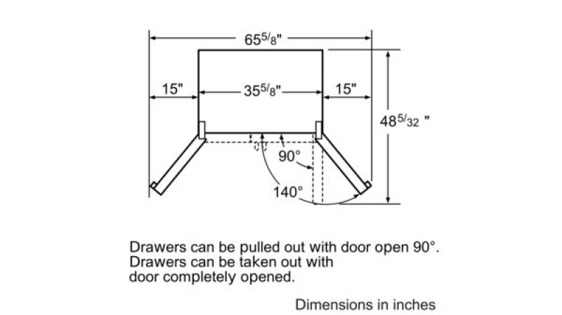 Series 8 French Door Bottom Mount Refrigerator Stainless Steel, Total No Frost B26FT70SNS