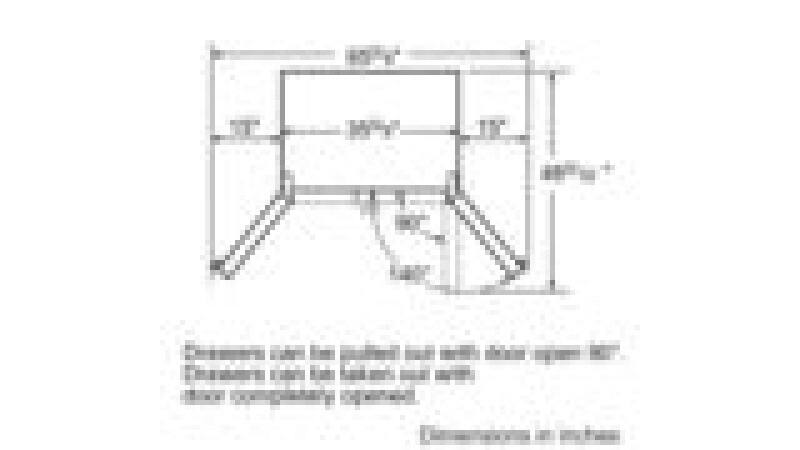 Series 8 French Door Bottom Mount Refrigerator Stainless Steel, Total No Frost B26FT70SNS