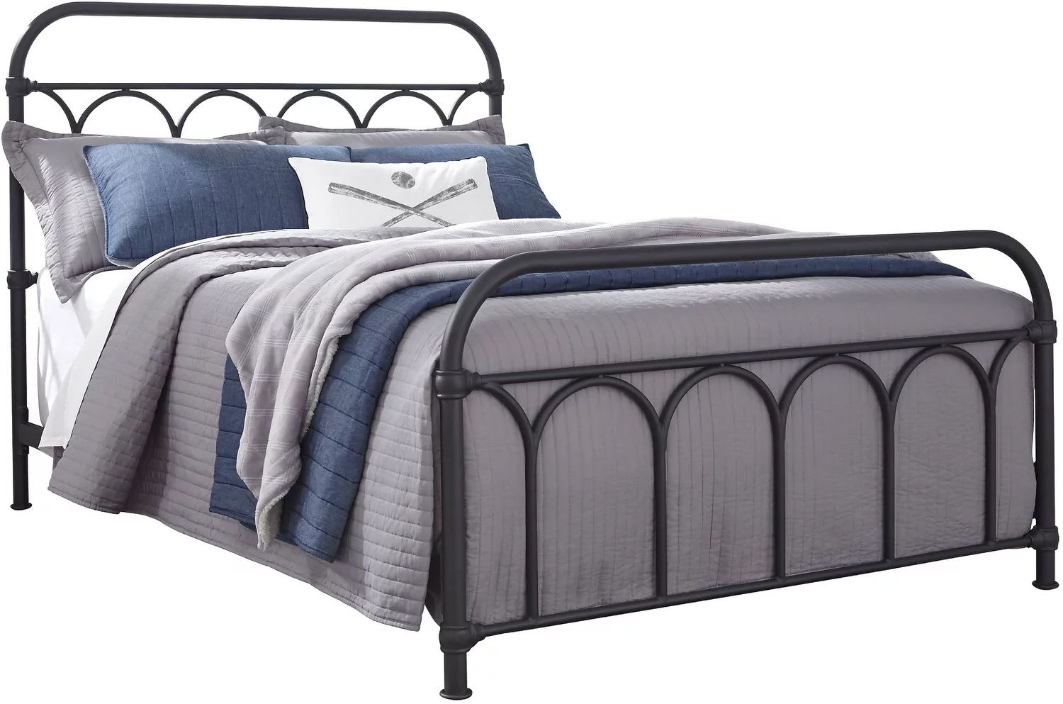 Nashburg Black Full Metal Bed B280672