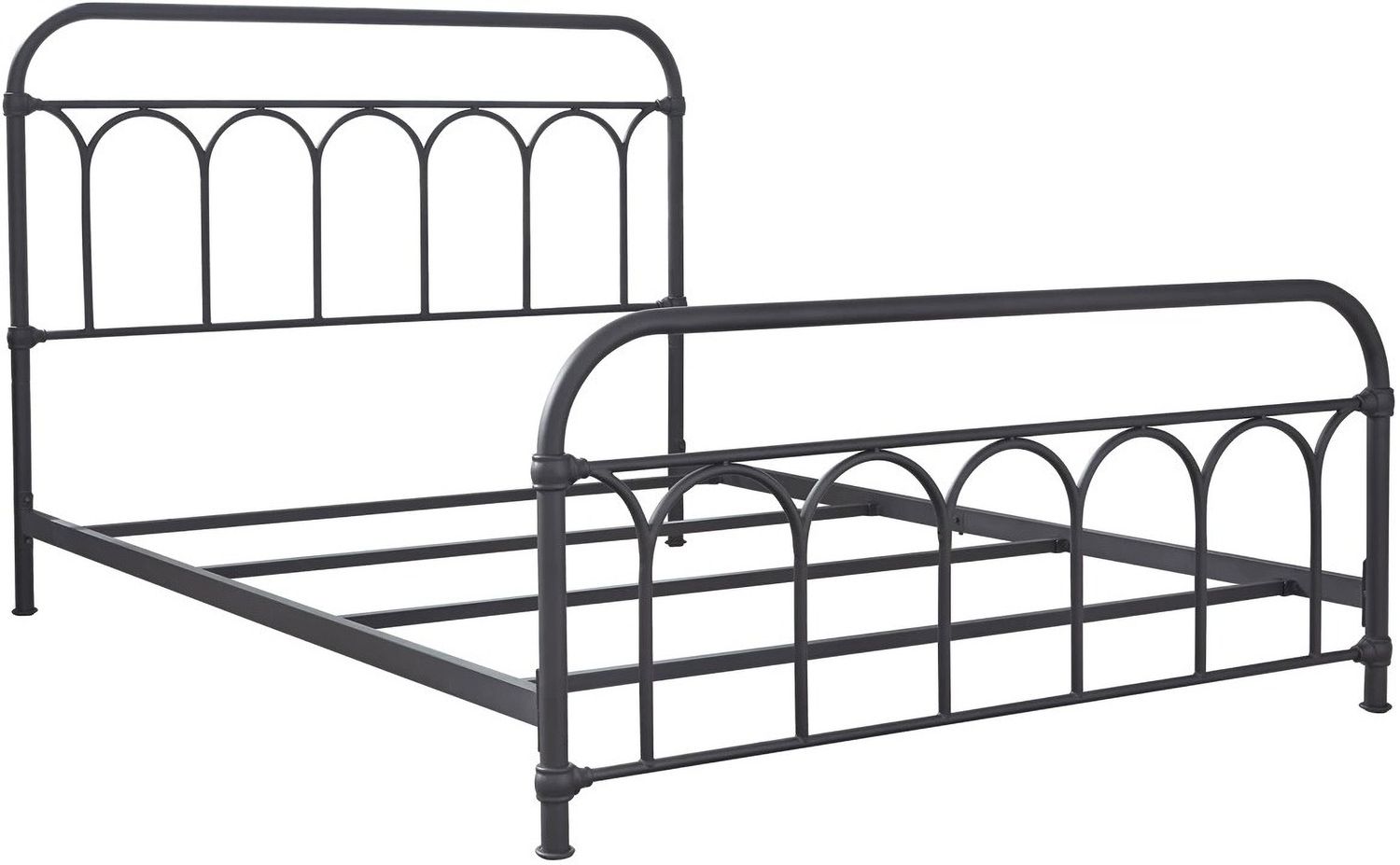 Nashburg Black Queen Metal Bed B280681