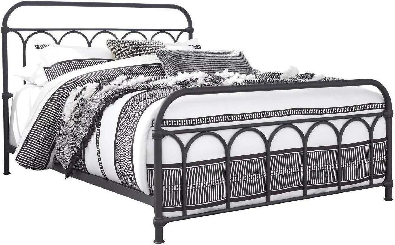 Nashburg Black Queen Metal Bed B280681