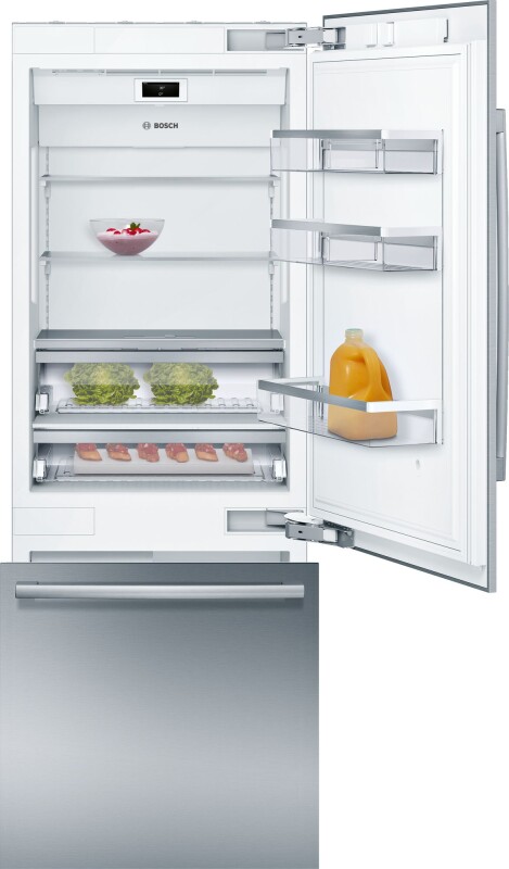 Benchmark Built-in Bottom Freezer Refrigerator 30'' flat hinge view 8