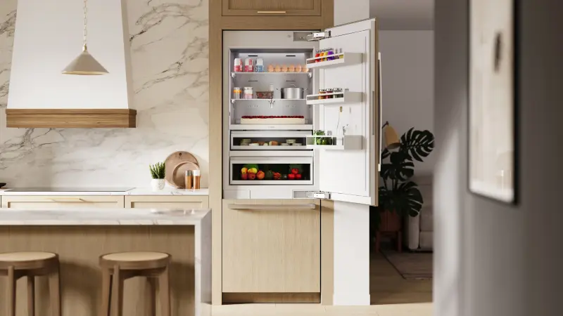 Benchmark™ Built-in Bottom Freezer Refrigerator 30'' Softclose® Flat Hinge B30IB100SP
