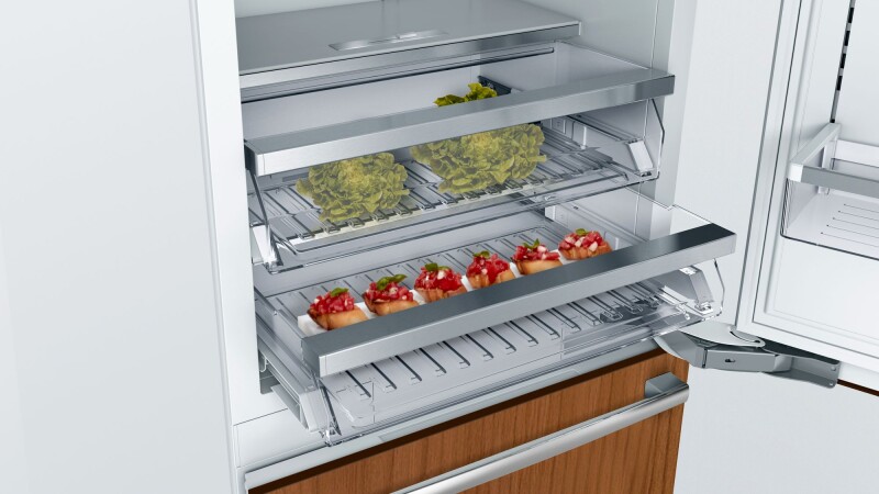 Benchmark Built-in Bottom Freezer Refrigerator 30'' flat hinge view 8