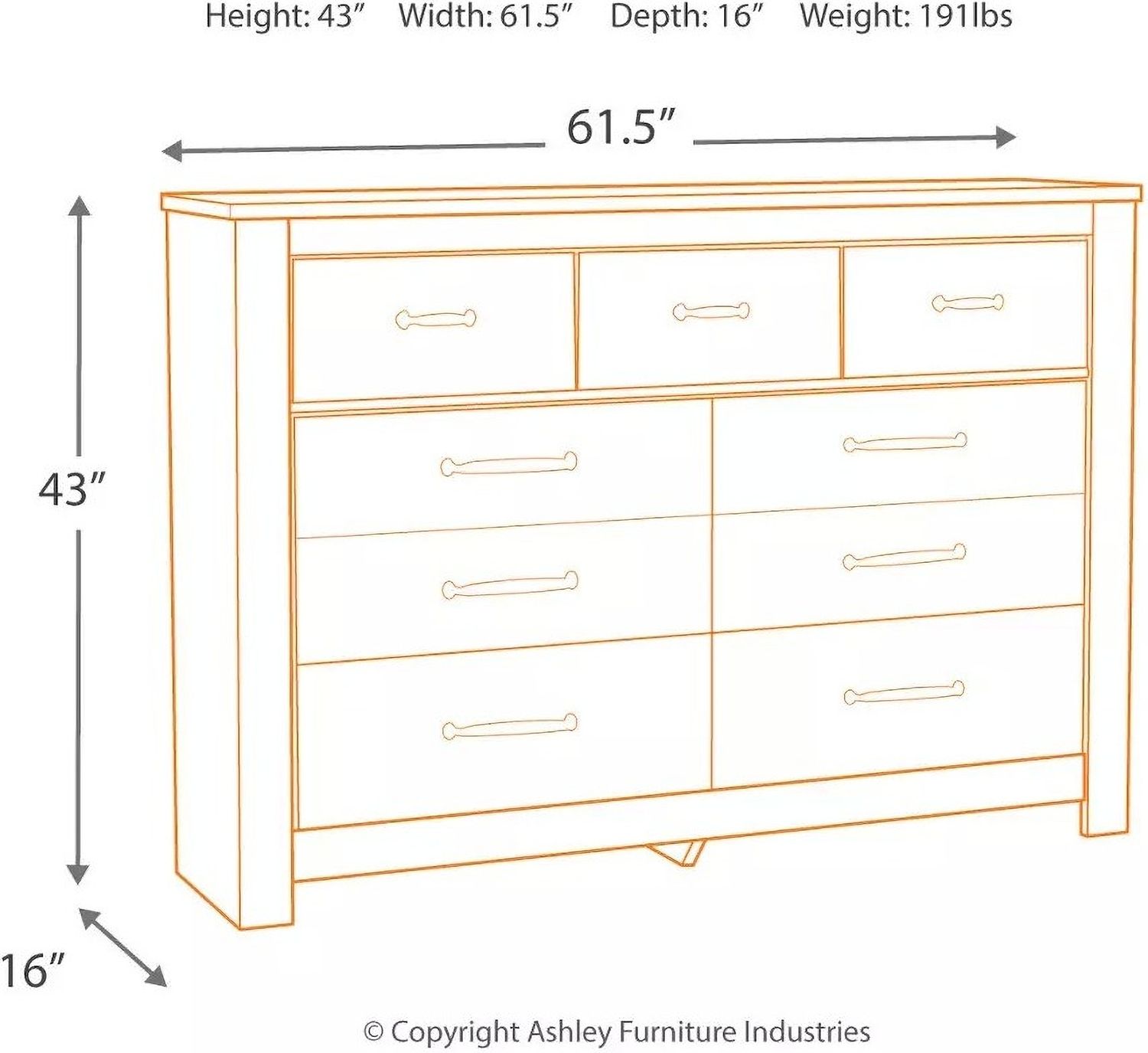 Bellaby White Dresser B33131